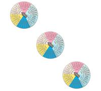 TOVINANNA 3 Pièces Badge Émotionnel pour Décoration Roue des Sentiments Accessoire Compact et Pratique pour Sacs et Vêtements Favorise la Régulation Émotionnelle et