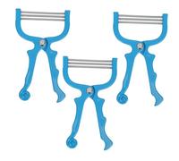 TOVINANNA 3 pièces Épilateur Facial Manuel Éliminateur de Poils pour Visage Outil de Soins Visage Bleu