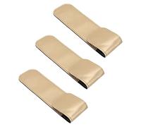 TOVINANNA 3 Pièces étui de protection pince à épiler peigne fouetter recourbe-cils trousse manchon de pince à cils simple couverture de garde de pincette faux cuir Golden