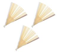 TOVINANNA 3 Pièces Monture Éventail Bois à 30 Branches pour Fabrication DIY Facile, Accessoire Ventilateur pour Artisanat et Cérémonies de Thé