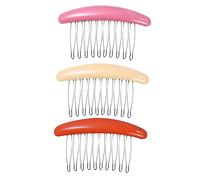 TOVINANNA 3 Pièces peigne à cheveux antidérapant peigne avec élastique peigne à queue pince à cheveux banane barrettes à cheveux peigne côté cheveux peigne inséré dans les cheveux Acrylique