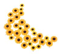 TOVINANNA 30 Pièces Pendentifs en Résine Tournesol Orange pour Fabrication de Bijoux, Accessoires Brillants et Délicats pour Porte-clés et Décorations Artisanales
