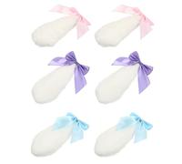 TOVINANNA 3paires Lot De Épingles à Cheveux Oreilles De Lapin Peluche Décoratives Avec Nœud Ruban Couleur Bonbon