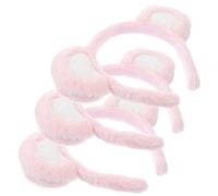 TOVINANNA 3pièces Bandeaux Avec Oreilles De Ours Pour Femmes Accessoires De Costume Pour Fête Maquillage Et Lavage Du Visage