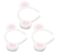 TOVINANNA 3pièces Bandeaux Femme Oreilles Ours Accessoires De Cosplay Amusants Pour Fête Et Lavage De Visage