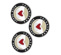 TOVINANNA 3Pièces Broche Ronde pour Vêtements Badge de Bénévolat Décoratif Couleur Aléatoire Accessoire pour et Fêtes