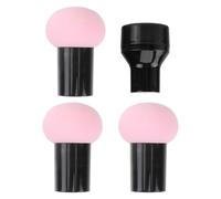 TOVINANNA 3pièces Éponge De Maquillage Avec Manche Applicateur à Tête De Champignon Forme De Sceau Pour Fond De Teint Blush Et Anti- Nettoyable à Eau