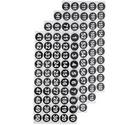 TOVINANNA 4 feuilles Autocollants Numérotés Vinyle Pouce Autoadhésifs Noir et Blanc pour Inventaire Rangement Boîtes Outils Intérieur Extérieur