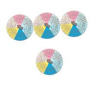 TOVINANNA 4 Pièces Badge Émotionnel Portable Émail Roue des Accessoire Décoratif Unique pour Sacs et Clés pour et Famille