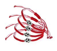 TOVINANNA 4 Pièces Bracelet de Football Lot de Bracelets Réglables pour Couples Accessoire Unique pour Amateurs de Football