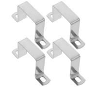 TOVINANNA 4 pièces Collier de Serrage Tube Carré Acier Inoxydable Résistant Anti-rouille Support Fixation pour Montages Intérieur Extérieur Lot