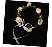 TOVINANNA 4 pièces Couronne de Fleurs Éclairante Bandeaux et Garçon Fille Accessoires Anniversaire et Événements Festifs pour Mariages et Fêtes