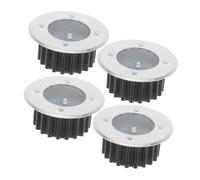 TOVINANNA 4 Pièces Éclairage Paysager Solaire Lumières De Puits Menées Éclairage De Lampe à Énergie Solaire Au Sol Spots Encastrables Au Sol Pour Le Jardin Rond Lumière Extérieure