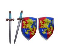 TOVINANNA 4 Pièces et Boucliers Gonflables pour Garçon Fille Combat PVC Léger et Résistant Accessoires de Fête Médiévale et Pirate pour Jeux Intérieurs et Extérieurs