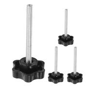 TOVINANNA 4 Pièces Lot de Vis Moletées à Poignée Étoile avec Rondelle Plastique Fixation Robuste pour Accessoires de Siège et Plateforme de Déambulateur de Rechange pour Aide Marche