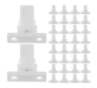 TOVINANNA 40 Clips de Verrou de Poubelle en Métal Blanc Renforcé Loquets à Bouton-Poussoir Universels pour Couvercle Accessoires de Rechange Pratiques pour Bac à Déchets Lot de 40 Pièces