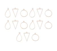 TOVINANNA 45 Pendentifs à Monture Ajourée en Alliage de Zinc, Assortiment Géométrique 45 Pièces, Cadre Ouvert pour Bijoux Diy, Fabrication de Bijoux en Résine, Accessoires Légers et Solide