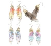 TOVINANNA 4paires Boucles Oreilles Pendantes Forme De Dégradées De Bijoux Élégants Pour Femmes Parfaits Pour Occasions Spéciales