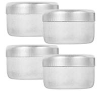 TOVINANNA 4pcs Boîte de Récipient Rond Vide en Aluminium avec Couvercle, Conteneur de Pesage Précis pour Échantillonnage Exact du Sol en Laboratoire