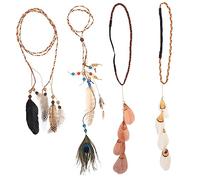 TOVINANNA 4pièces Bandeaux à Plumes Élégants Accessoires De Cheveux Stylés Pour Et