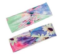TOVINANNA 4pièces Bandeaux Élastiques Femme Imprimé Bohémien Accessoires De Sport Absorbants Pour Yoga Et Course Plein Air Styles Aléatoires