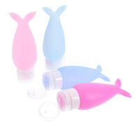 TOVINANNA 4pièces Bouteilles De Voyage Silicone De Flacons Distributeurs Pour Shampooing Et Lotion Pratiques Et Légers Idéaux Pour Camping Voyages