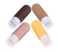 TOVINANNA 4pièces Flacon De Voyage De Bouteilles Pour Lotion Shampooing Et Gel Avec De Rangement Parfait Pour Vos Escapades Et Déplacements