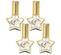 TOVINANNA 4pièces Flacons De Parfum Verre Rechargeables Miniatures Design Étoile Contenants Pratiques Pour Voyage Et Usage Quotidien