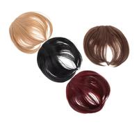 TOVINANNA 4pièces Franges à Clips Naturelles Extensions De Cheveux Avec Effet Flou Pour Femmes Accessoires De Coiffure Pour Cosplay Et Performances