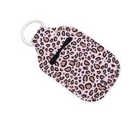 TOVINANNA 4pièces Housse Pour Flacon De Étui De Rangement Pour Parfum Pochette Pour Tube De Lip Gloss Avec Porte-clés Motif Léopard