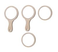 TOVINANNA 4pièces Miroirs De Maquillage Pratiques avec Poignée Miroirs Ronds Portables Et Compacts pour Filles pour Voyage Et Usage Quotidien