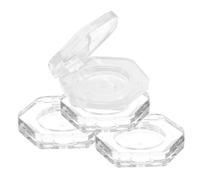 TOVINANNA 4pièces Pans De Fards à Paupières Vides Petite Boîte Cosmétique Hexagonale Transparente Pour Maquillage Idéale Pour Voyage Et Stockage Échantillons