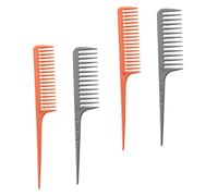 TOVINANNA 4pièces Peignes à Queue Plastique Pour Coiffure Peigne à Sectionner Mettre Valeur Pour Salon Et Usage Domestique