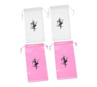 TOVINANNA 4pièces Sac à Chaussures De Danse avec Cordon De Serrage Sac De Rangement Portable pour Chaussures De Ballet Lot de Pochettes De Transport