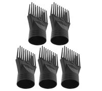 TOVINANNA 5 pièces Accessoires Sèche-cheveux Buse Peigne Plastique Noir Peigne Coiffant pour Démêler Lisser et Boucler Compatible Salon et Usage Domestique