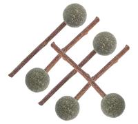 TOVINANNA 5 Pièces Chat D'intérieur en Bois Balle d'herbe à Chat Bâtonnet Lollipop pour Petits Renforce la Relation et Divertissement Ludique