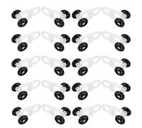 TOVINANNA 50 Galets pour Rails de Rideaux Silencieux en Plastique Nanobilles, Mini-roulettes Doubles pour Rail Courbé, Accessoires de Poulie pour Coulissage Fluide, Usage Fenêtres