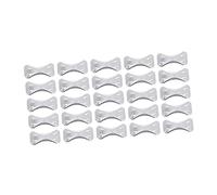 TOVINANNA 50 Pièces Boucle De Bandage Replier Les Clips Attache Pinces à Reliure De Cuisine Clips Liant Charnière Classeur De Papier Pinces à Trombones Pince-notes Alliage D'aluminium Silver