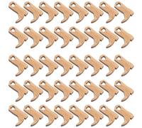 TOVINANNA 50 Pièces Décorations en Bois Brut Mini Bottes Cowboy Non Peintes, Tranches Bois pour Bricolage, Embellissements Suspendus pour Décoration Mariage Fête, Artisanat Créatif