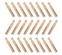 TOVINANNA 50 pièces Pinces à Linge Bois Naturel Clips Multipurpose pour Séchage Vêtements Artisanat et Organisation Finition Lisse sans Écharde pour Manipulation Confortable