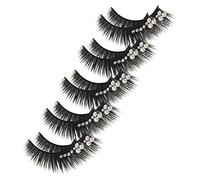 TOVINANNA 5paires Faux Cils Avec Pierre Scintillante Cils Artificiels Naturels Pour Maquillage Yeux Femme Éclatants