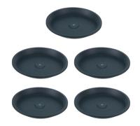 TOVINANNA 5pcs Plateaux Ronds pour Pots de Fleurs en Résine Verte, Bac de Récupération d'eau, Facile à Nettoyer, pour Jardin et Intérieur, Style Élégant Minimaliste