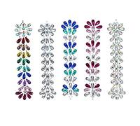 TOVINANNA 5pièces Autocollants Strass pour Corps et Visage Bijoux Autocollants Accessoires de Maquillage