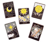 TOVINANNA 5Pièces Broches Émail Tarot de Pins Créatifs pour Vêtements Écharpes et Accessoires de Mode Décorations Unisexes Durable