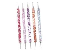 TOVINANNA 5Pièces Pinceaux de Colorés Pointillé pour Art Ongles Outils de Décoration Pratiques pour Débutants