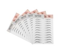 TOVINANNA 5pièces Sourcils Autocollants Noirs Transferts pour Sourcils Réalistes Adhésifs Temporaires et Faciles à Appliquer