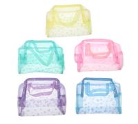 TOVINANNA 5pièces Travailleuse De Maquillage Portable Pochette à Cosmétiques Trousse De Rangement pour Cosmétiques Imperméable Facile à Nettoyer