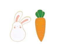 TOVINANNA 6 pièces Broches Lapel Pâques Épingles Rabbit Carrot pour Accessoires de Costume pour Décoration et