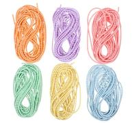 TOVINANNA 6 pièces Corde Élastique Colorée pour Bracelets DIY Fil Extensible Résistant pour Bijoux Perles Couture et Accessoires Cheveux