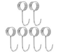 TOVINANNA 6 pièces Crochets Tubes Acier Inoxydable Supports Robustes pour Vêtements Lourds Serviettes et Ustensiles de Cuisine Crochets Suspendus Polyvalents pour Penderie et Balcon